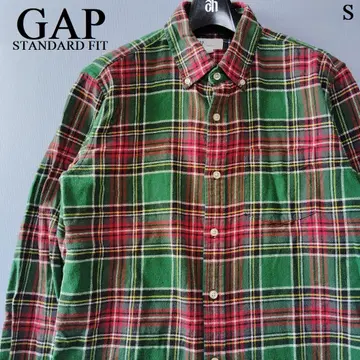 GAP STANDARD FIT 버튼다운 체크 플란넬 셔츠 긴팔 S