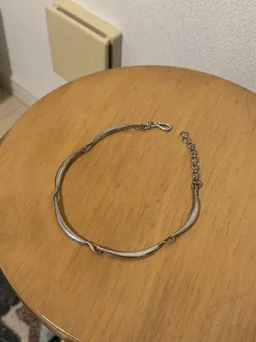 빈티지 실버 목걸이 초커 물결무늬