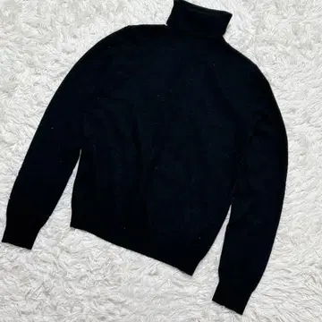 [ 2063 ] UNIQLO 니트 스웨터 캐시미어 100% 터틀넥 블랙