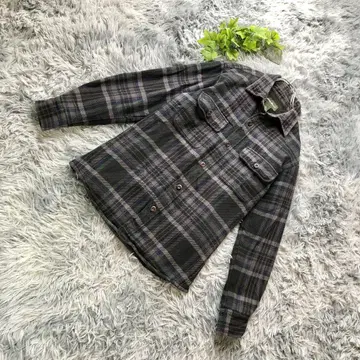 Eddie Bauer [ M 상당 ] 체크 보아 자켓