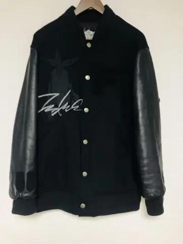 [ 귀중 ] FUTURA LABORATORIES 가죽 바시티 자켓