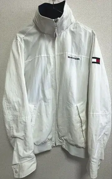 TOMMY HILFIGER 풀 지퍼 자켓 화이트
