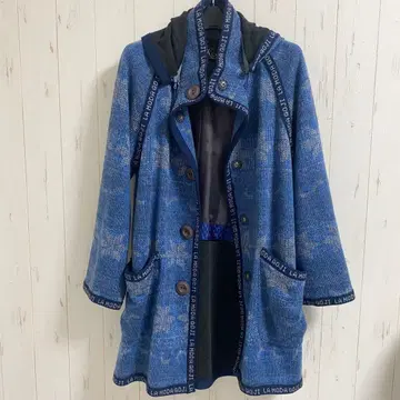 이타리야 이탈리아 LA MODA GOJI 울 롱 후드 코트