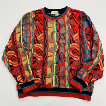 레어 사이즈 CORSINI 3D 니트 일본제 빈티지 좋은 배색 90년대