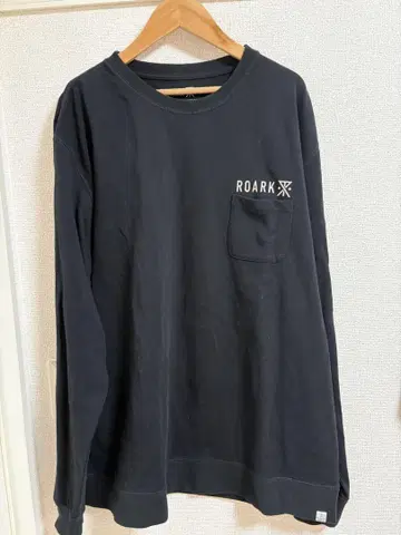 ROARK 블랙 롱 슬리브 티셔츠 L