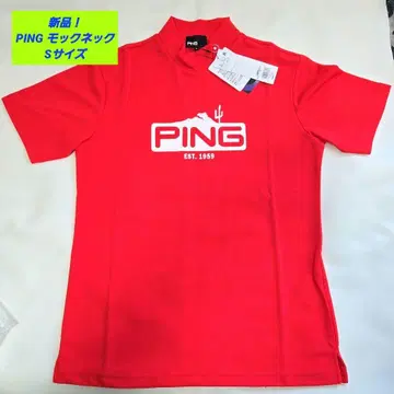 [새상품] PING 폴리에스테르 카노코 반팔 하이넥 티셔츠 S 사이즈