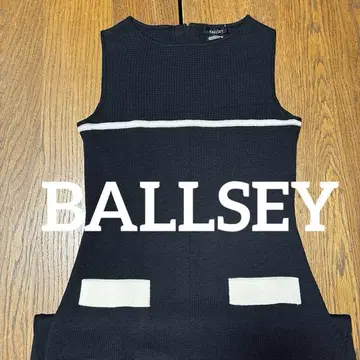 투모로우랜드 BALLSEY 바이컬러 레트로 원피스 블랙 화이트