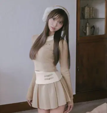 택 포함 새상품 다리치 Darich 니트 셋업 베이지