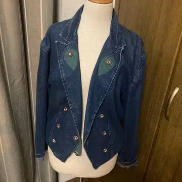데님 더블 브레스트 자켓