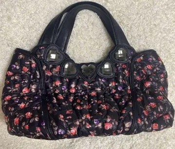 [ 새상품급 ] SAVOY 꽃무늬 퀼트 원단 핸드백