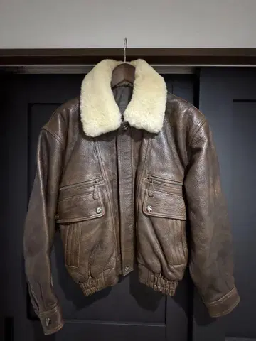 G1 플라이트 자켓 램 가죽