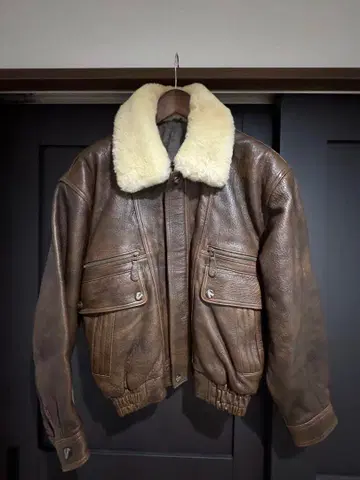 G1 플라이트 자켓 램 가죽