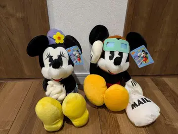 Disney 디즈니 미키 미니 골동품 봉제 인형 2개 세트 새상품