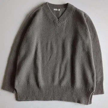 갤러리 바이 파인 울 V넥 사이드 슬릿 그레이 S
