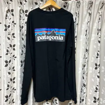 patagonia 블랙 롱 슬리브 T셔츠 X XL
