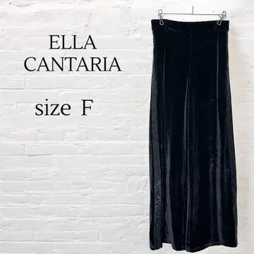ELLA CANTARIA 벨로아 팬츠 F 블랙