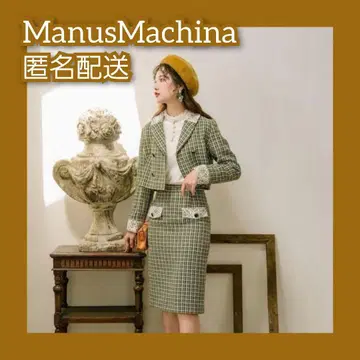 [ ManusMachina ] 치토세 그린 격자 무늬 셋업 S 사이즈