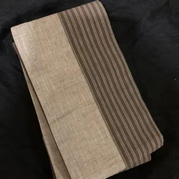 하카타 초목 염색 스트라이프 리버서블 반폭 오비