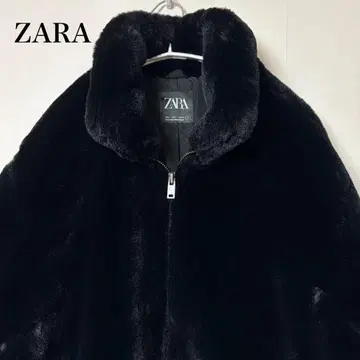 ZARA 인조 모피 블루종 자켓 블랙 L 남성용 가을/겨울