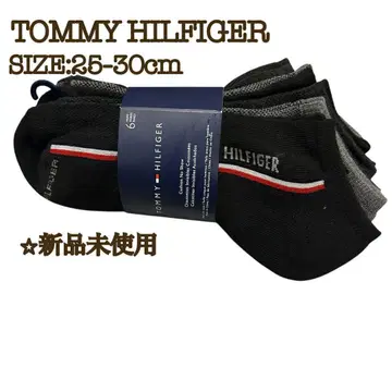 [ 새상품 ] 타미힐피거 앵클 삭스 6켤레 트리코 블랙 그레이