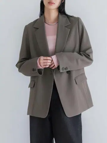 crewre 더블 테일러드 자켓 모카 1 크루레