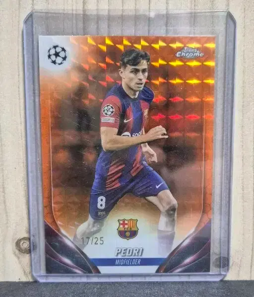 Topps chrome 페드리 /25 축구 카드