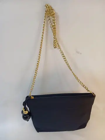 블랙 나일론 숄더백 Mangiameli (이탈리아제)