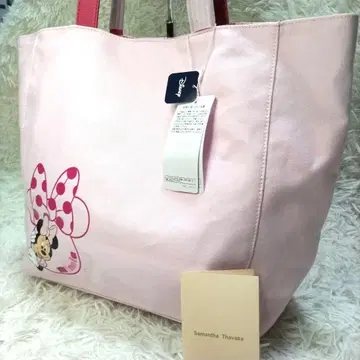 사만다 타바사 디즈니 콜라보 토트백 핑크 A4 사이즈 PC 가능