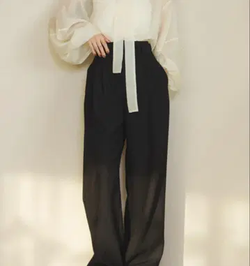 헴 후크 2 WAY 와이드 팬츠 hinari