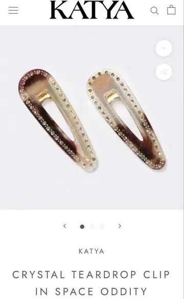 KATYA CRYSTAL TEARDROP CLIP
