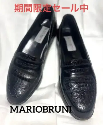 MARIOBRUNI 블랙 가죽 로퍼