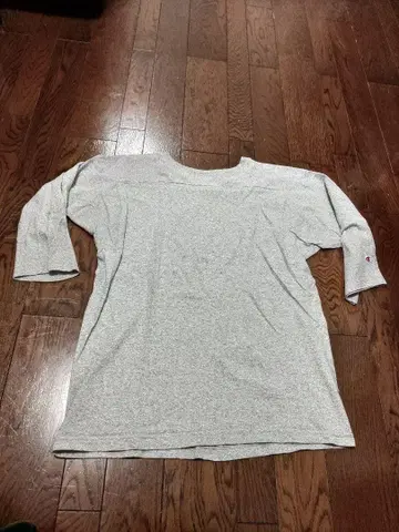 Champion T1011 7부 소매 풋볼 T셔츠 L 그레이 USA제