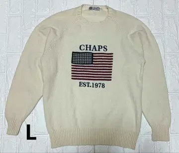[ 새상품급 ] 차프스 CHAPS 성조기 울 니트 레어 L