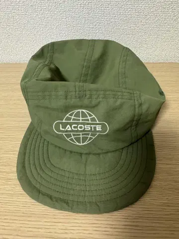 LACOSTE 그린 캡 그로브 스티치 제트캡