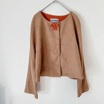 새상품급 호코모라라 시빌라 노카라 자켓 꽃 버튼 42 베이지 일본제