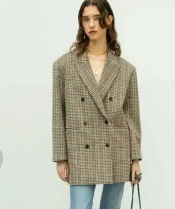 테일러드 더블 코트 자켓