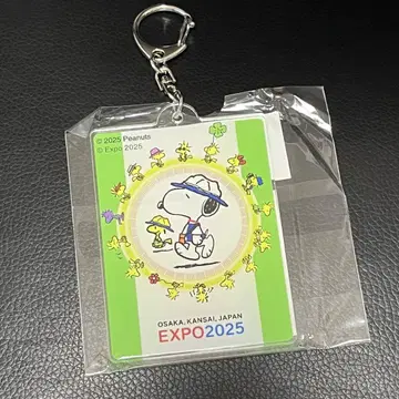 간사이 엑스포 스누피 대형 지붕 반지 키링