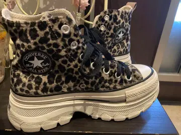 CONVERSE ALL STAR 레오파드 무늬 통굽 하이컷 스니커즈 22