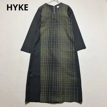 새상품급 HYKE 올인원 살로펫 체크 콤비네존 드레스
