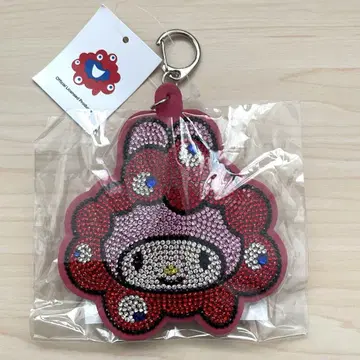 만박 산리오 미야쿠미야쿠 마이멜로디 반짝이 가죽 키링 회장 한정판