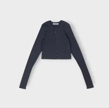 AURALEE RIB KNIT SHORT CARDIGAN