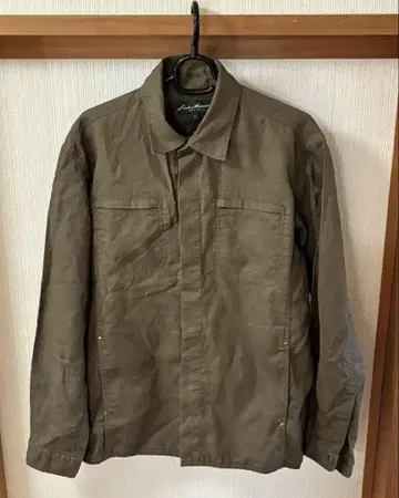 구제 의류 Eddie Bauer 린넨 브라운 긴팔 셔츠 S