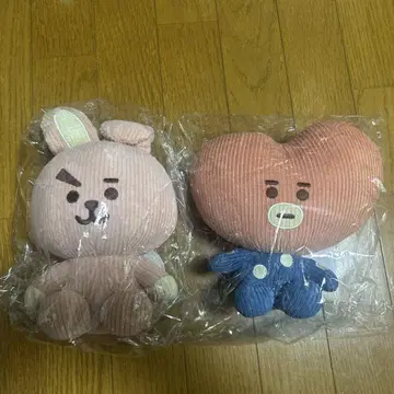 BT21 코듀로이 봉제 인형 TATA&COOKY
