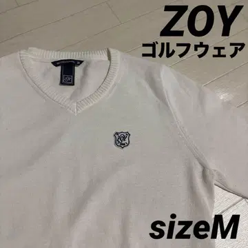 ZOY 조이 골프웨어 화이트 V넥 니트 스웨터 사이즈 M
