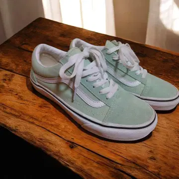 Vans 반스 민트 그린 스웨이드 스니커즈 로우컷 23.5cm