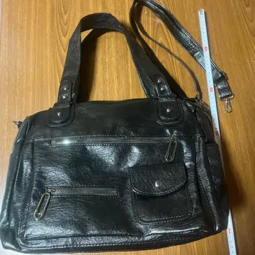 블랙 숄더백 합성 피혁 출퇴근 통학에!