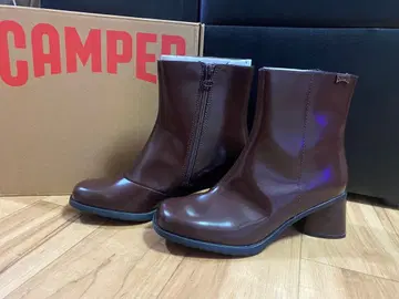 CAMPER 브라운 부츠 K400637-003 천연 가죽