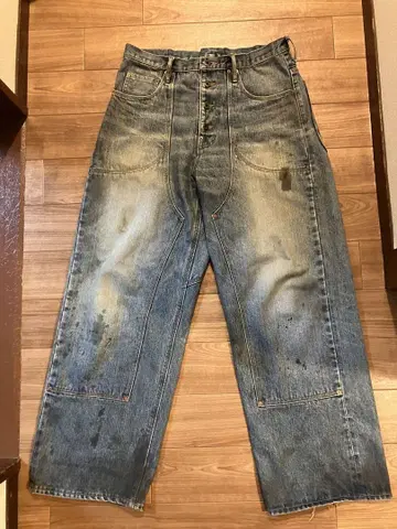 sugarhill OILED FADE DOUBLE KNEE DENIM