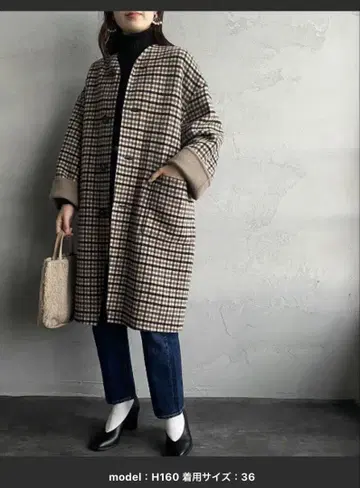 LE GLAZIK 노카라 리버서블 울 코트