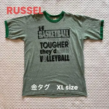 70s USA 금 택 러셀 애슬레틱 XL 멜란지 링거 티셔츠